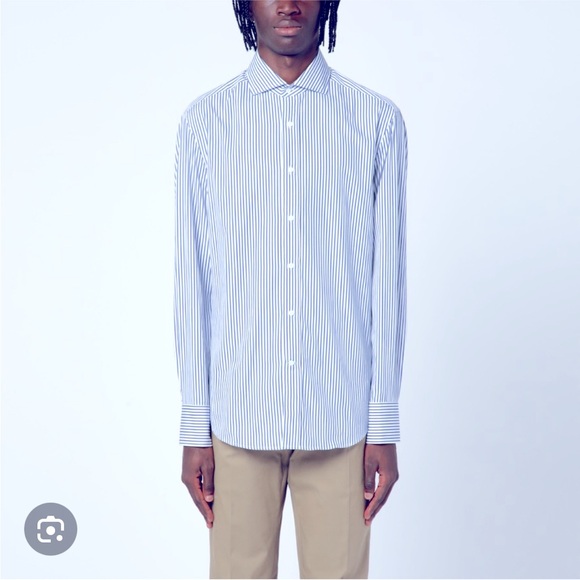 Brunello Cucinelli Striped Men's Shirt Sz M